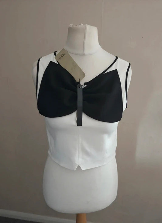 Coast 'Adrian' Mono Bow Crop Top Size 12 NWT
