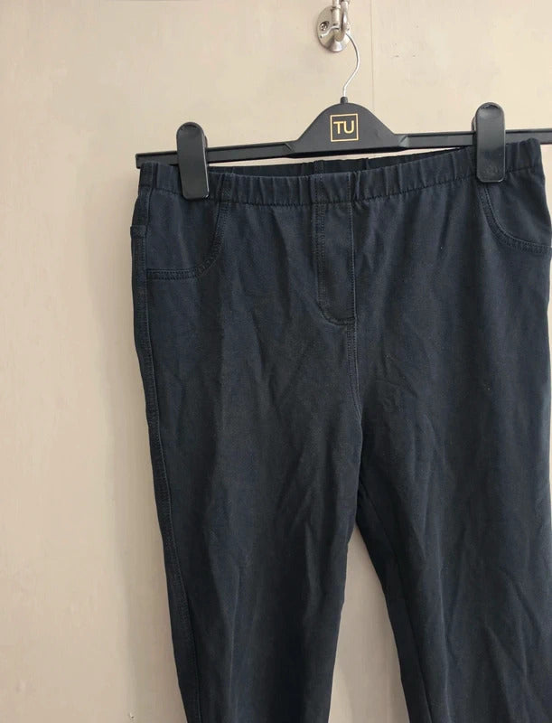 Next Black High-Waisted Skinny Leg Jeggings Size 12