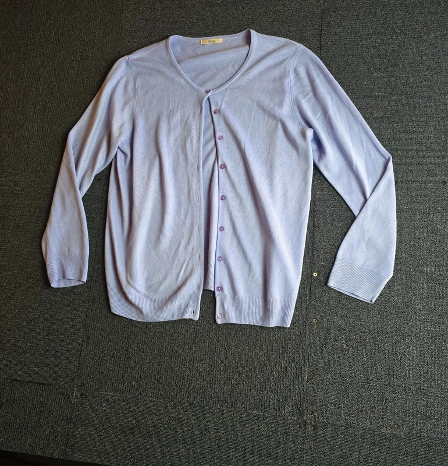 Marks & Spencer Lilac Cardigan Size 16 Classic Button Up Lightweight Knit