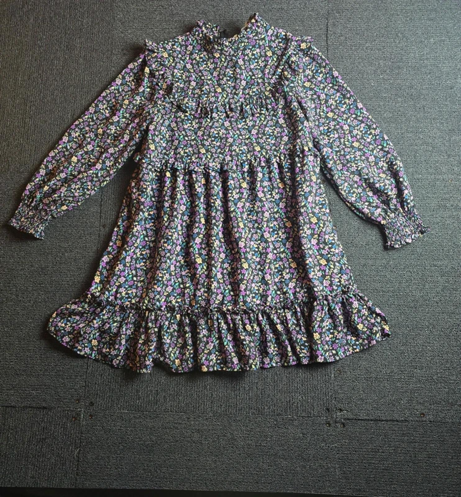 Black Floral Dress Age 10-11 years Girls Smart Causal M&S