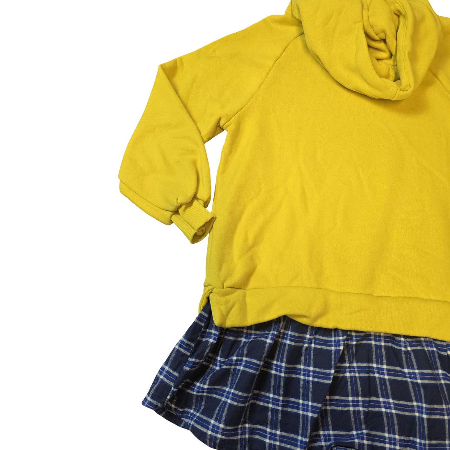Zara Girls Yellow Hoodie Jumper Dress Blue Skirt Style 11–12 Years