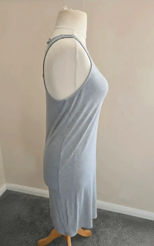 Everyday Grey Sleeveless Basic Bodycon Midi Dress NWT Size 8