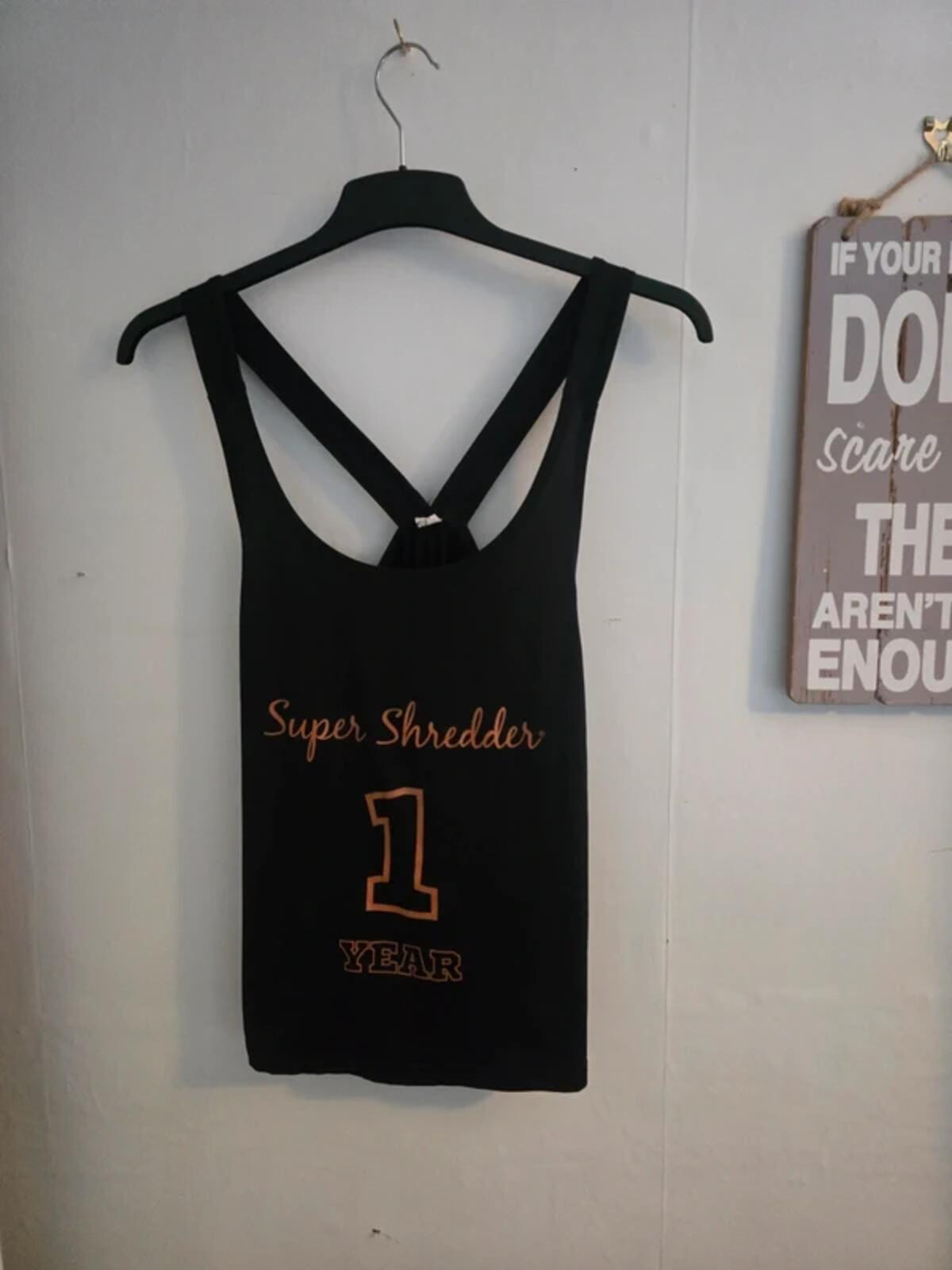 Skinnyfit Black High-Stretch Sleeveless Gym Top S Size 8-10