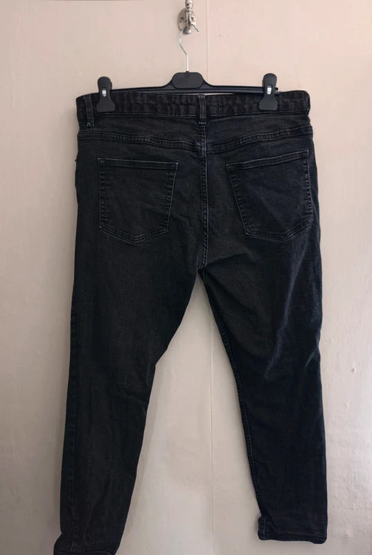 Matalan Men's Easy Black Super Skinny Jeans Waist 38" Short (38S)