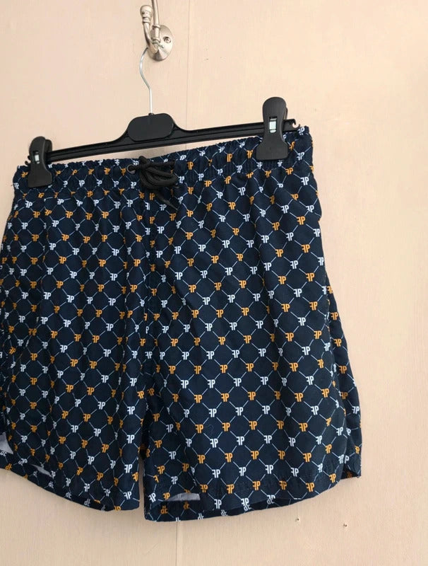Primark Mens Black Patterned Swimming Trunks Size Small