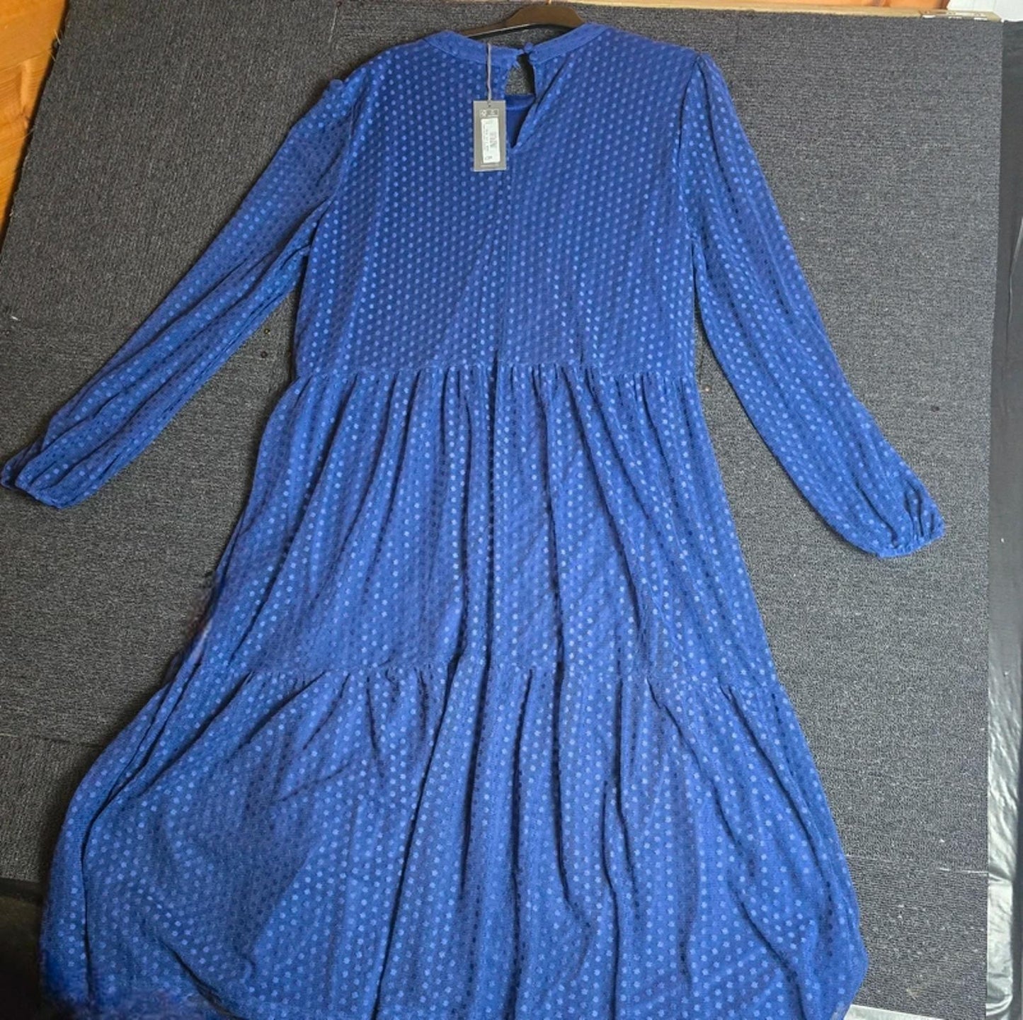 Principles Dress Blue Size 22 Midi Sheer Formal Weekend New