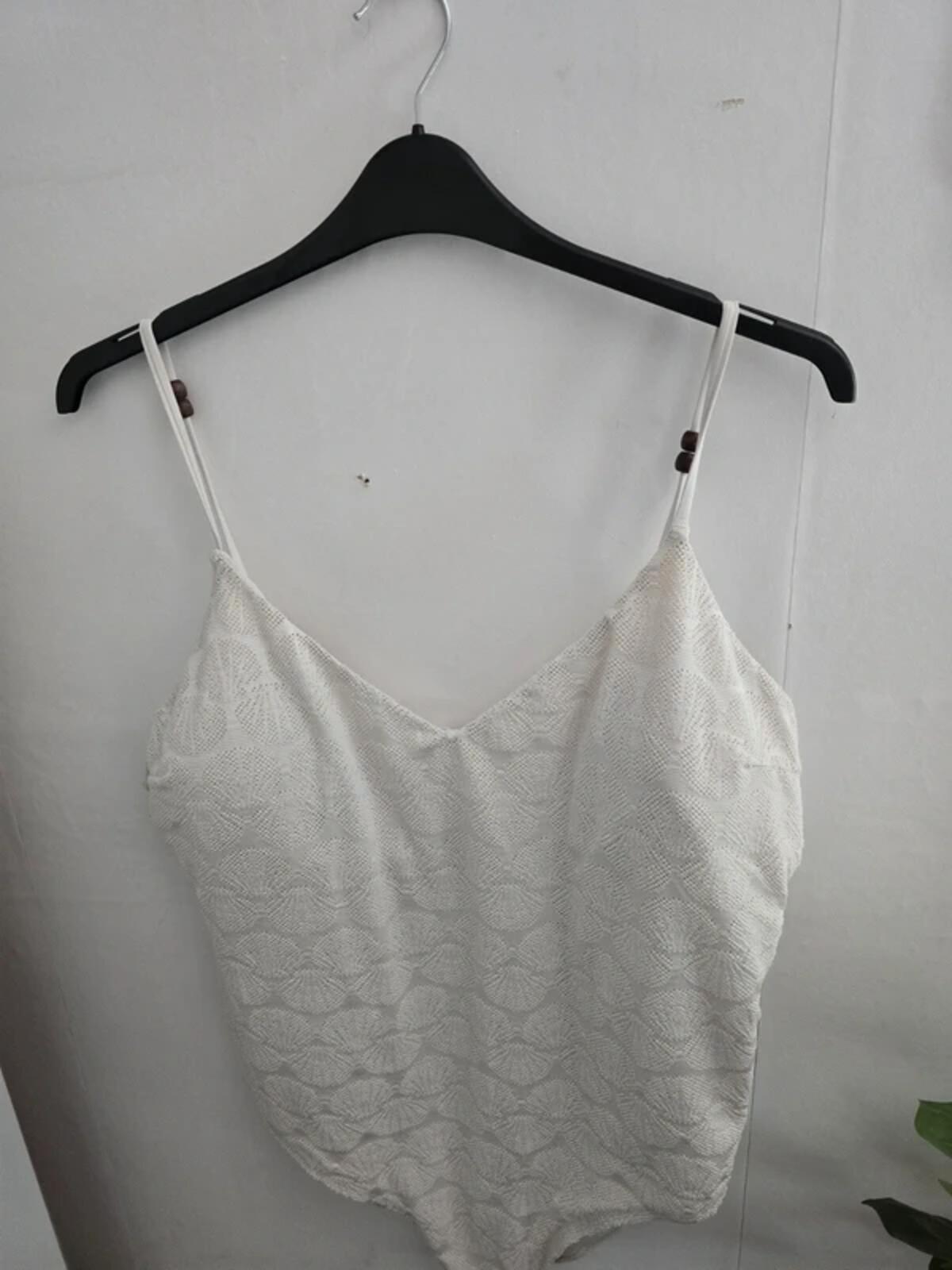 Primark Cream Textured Tie Back Swimming Costume 2XL Size 22-24