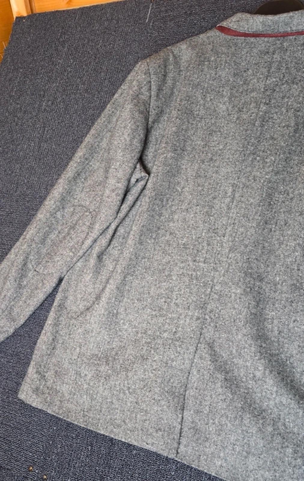 Peacocks Men's Grey Wool Blend Blazer Size XL 2-Button Lined Jacket