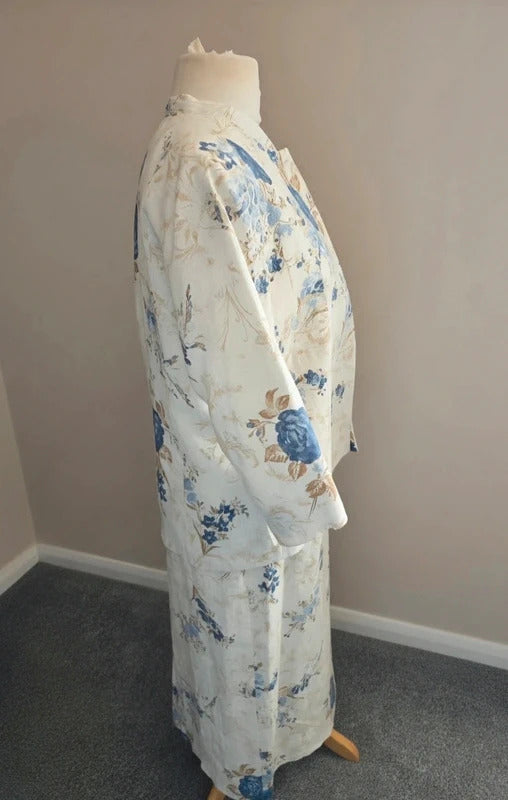 Bianco 100% Linen Occasion Dress & Blazer Set Size 14