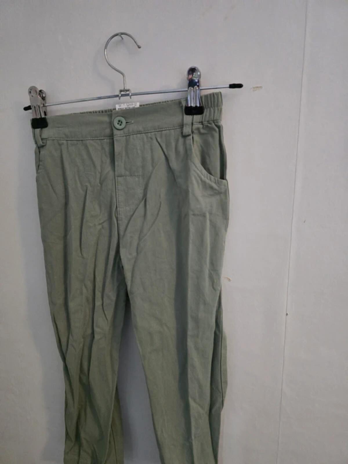 Girls Light Green Slim Leg Chino Trousers Age 4 Years
