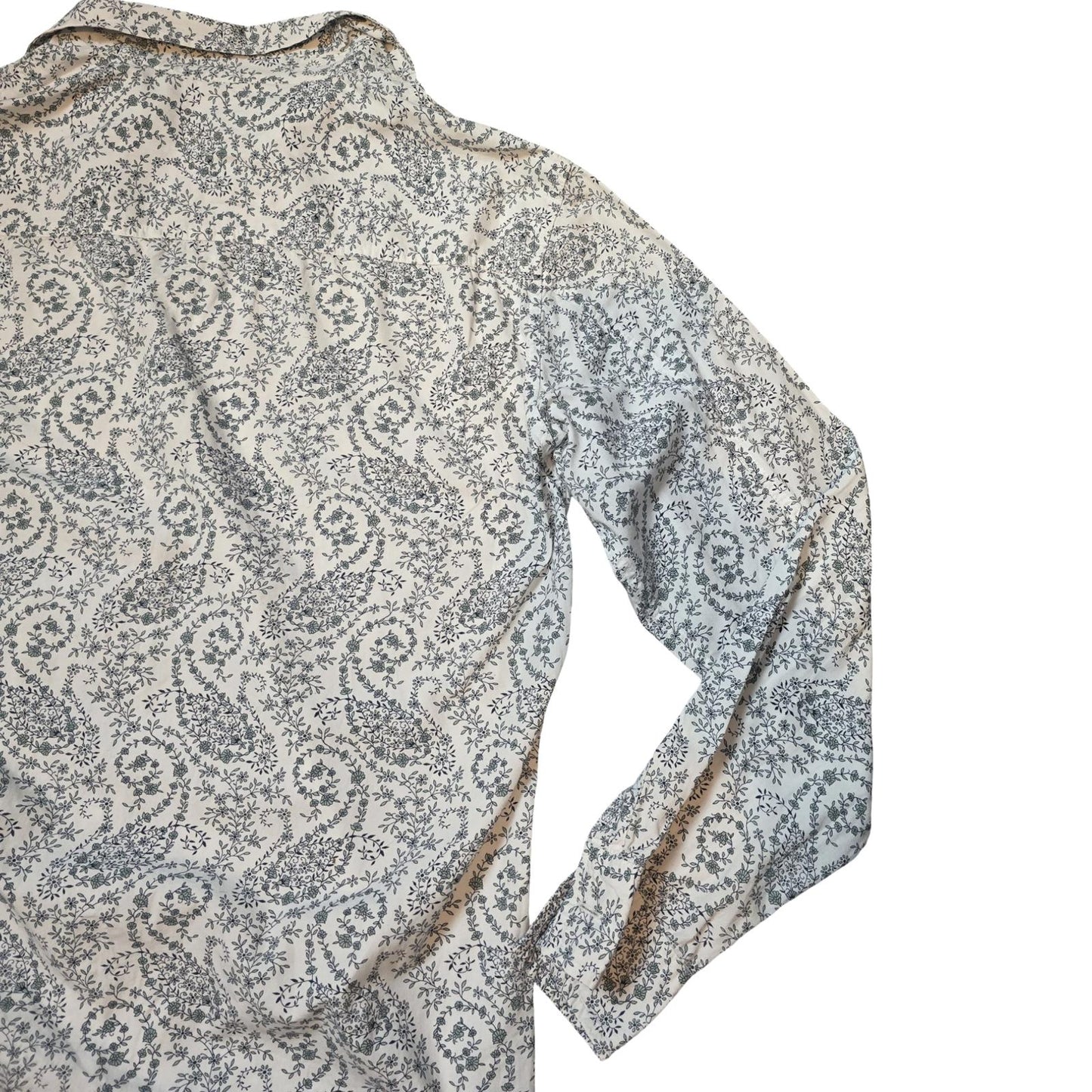 Monsoon Notting Hill White Green Floral Shirt – Men’s M Cotton