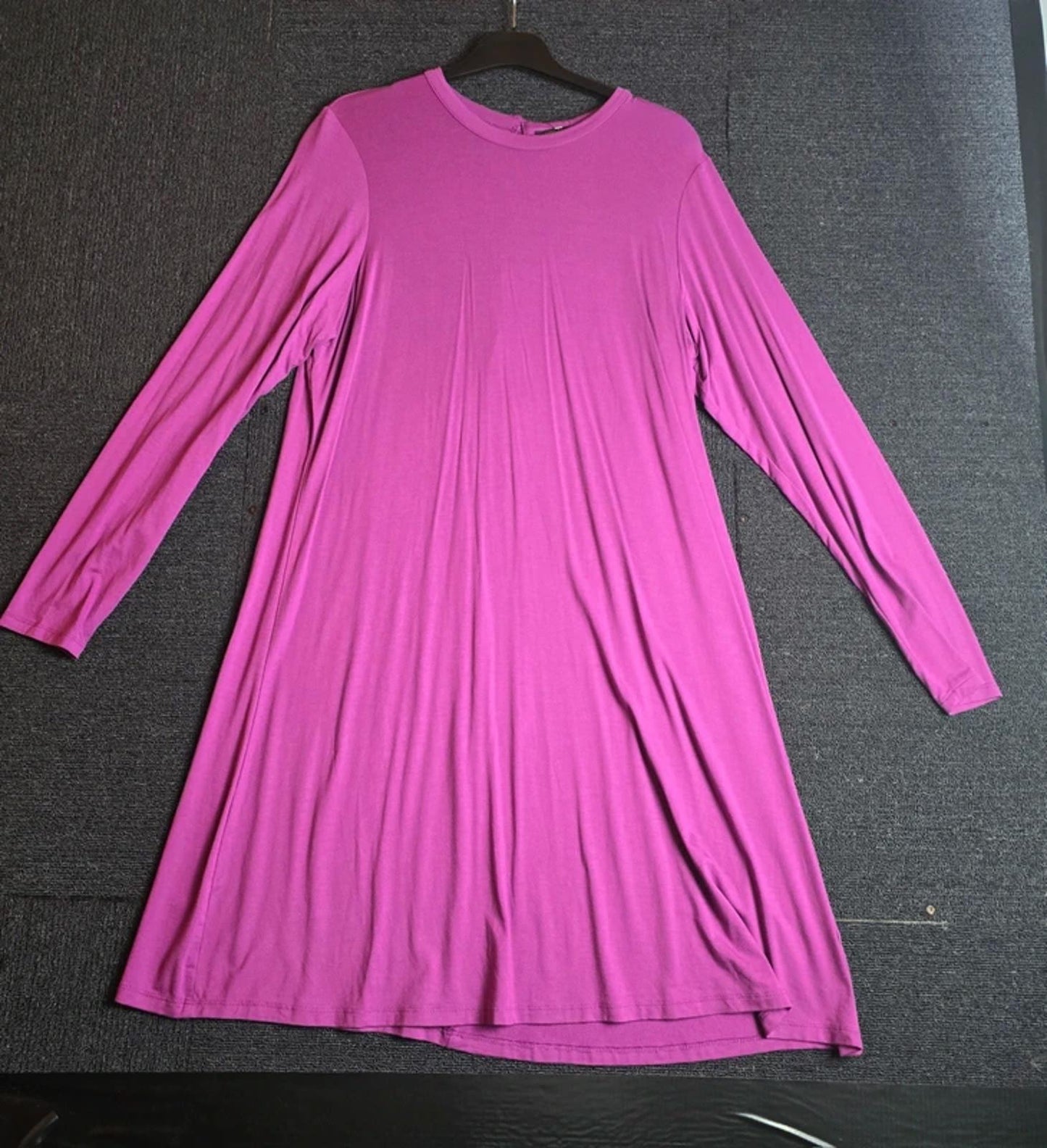 Marks & Spencer Purple Midi Dress Size 16 Long Sleeve NWT