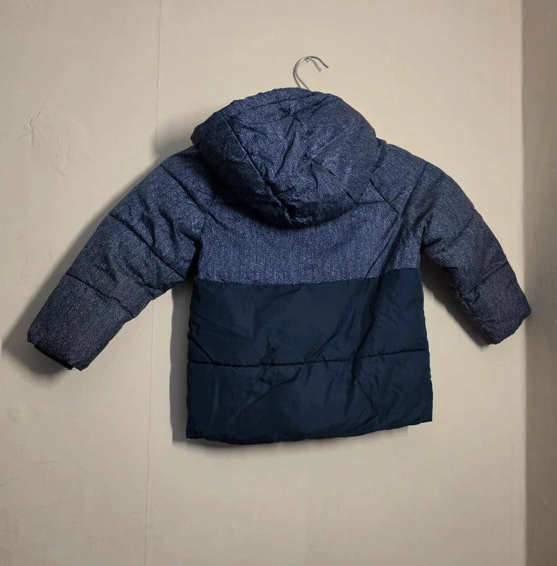 Primark Boys Navy Blue Hooded Puffer Coat Age 3–4 Years