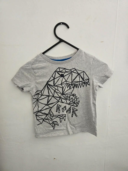 F&F Boys grey dinosaur t-shirt 3-4years