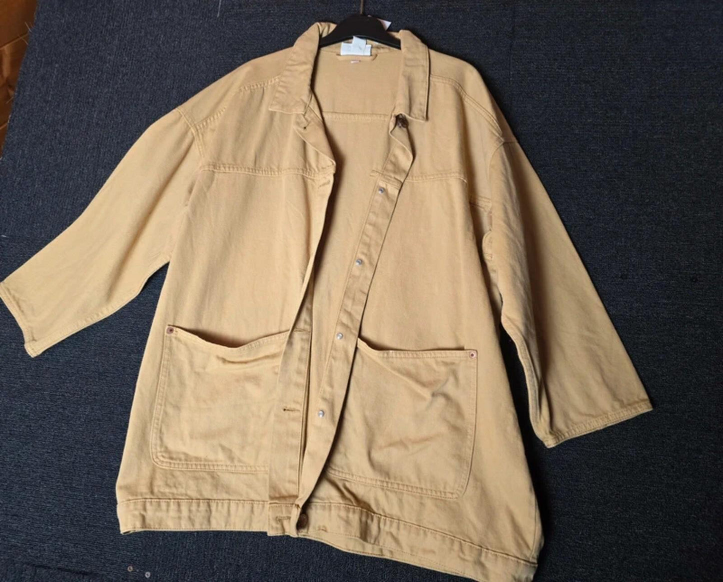 Monki oversized beige jacket lightweight M size 12/14