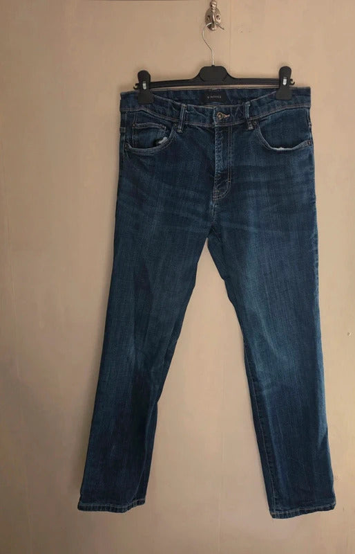 Kindred Men's Dark Navy Straight Leg Denim Jeans 32" W 32"L