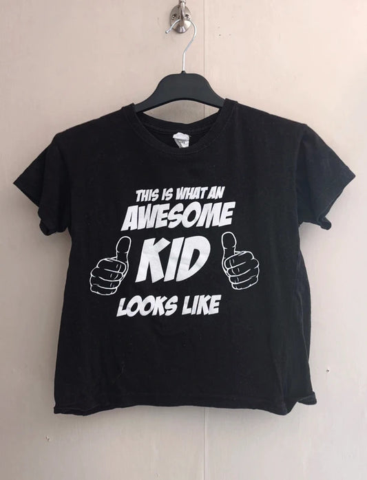 Stars & Stripes Boys Black Short Sleeve Graphic T-Shirt Age 7-8 Years