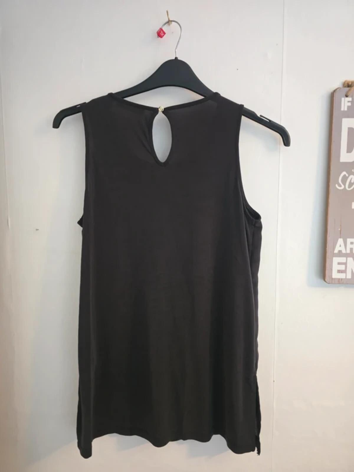 Oasis Grey Layered Sleeveless Vest Top M Size 10-12