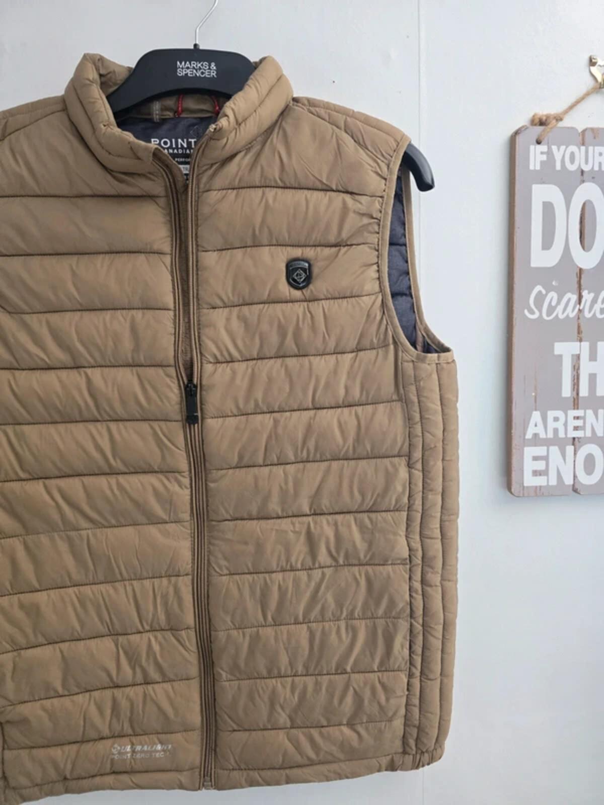 Point Zero Mens Navy Lightweight Padded Gilet Size Medium