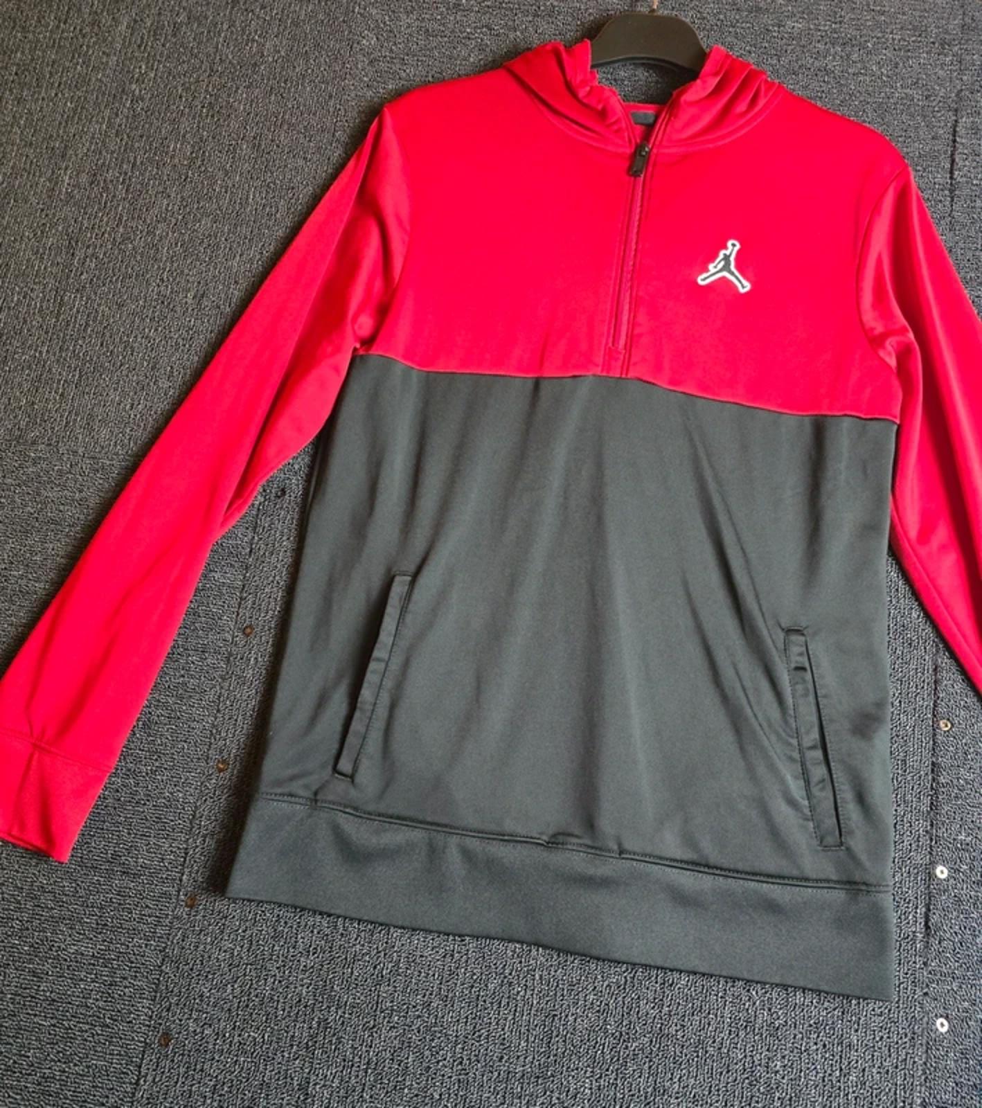 Jordan Red & Black ¼ Zip Hoodie Age 13–15 Sports Casual Boys