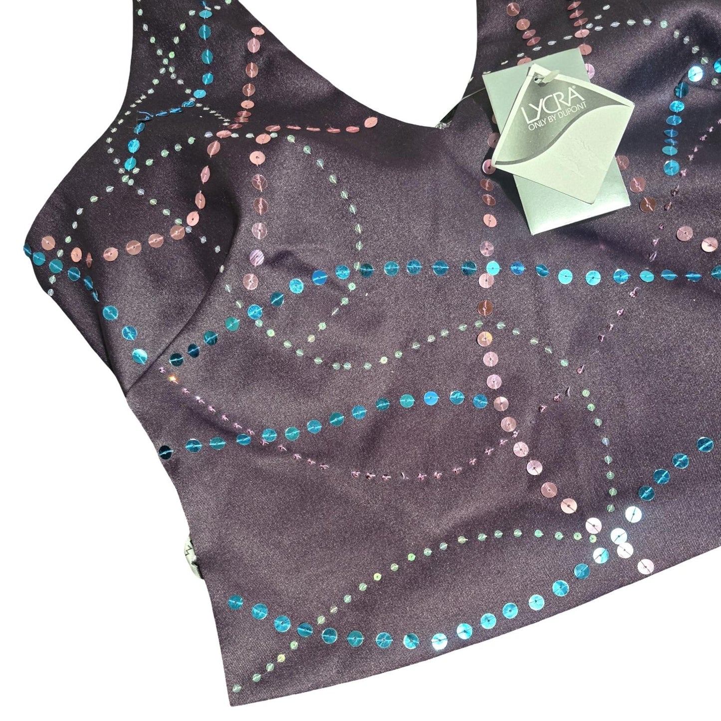 Y2K Warehouse Purple Sequin Co-Ord Set Halterneck Top A-Line Skirt  NWT  Size 12