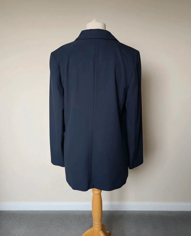 H&M Black Gold Button Blazer – Size Small ( Size 10–12)