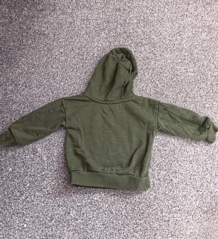 Primark Baby Boys Green Dinosaur Skeleton Hoodie 3D Spike Sleeve 9-12 Months