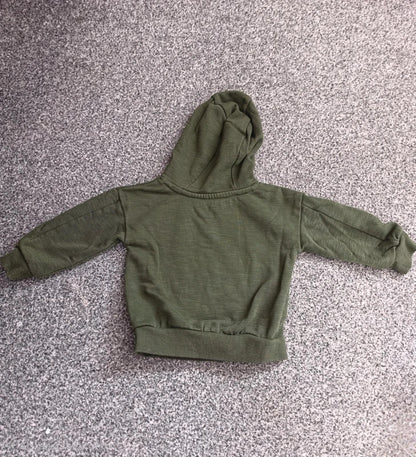 Primark Baby Boys Green Dinosaur Skeleton Hoodie 3D Spike Sleeve 9-12 Months