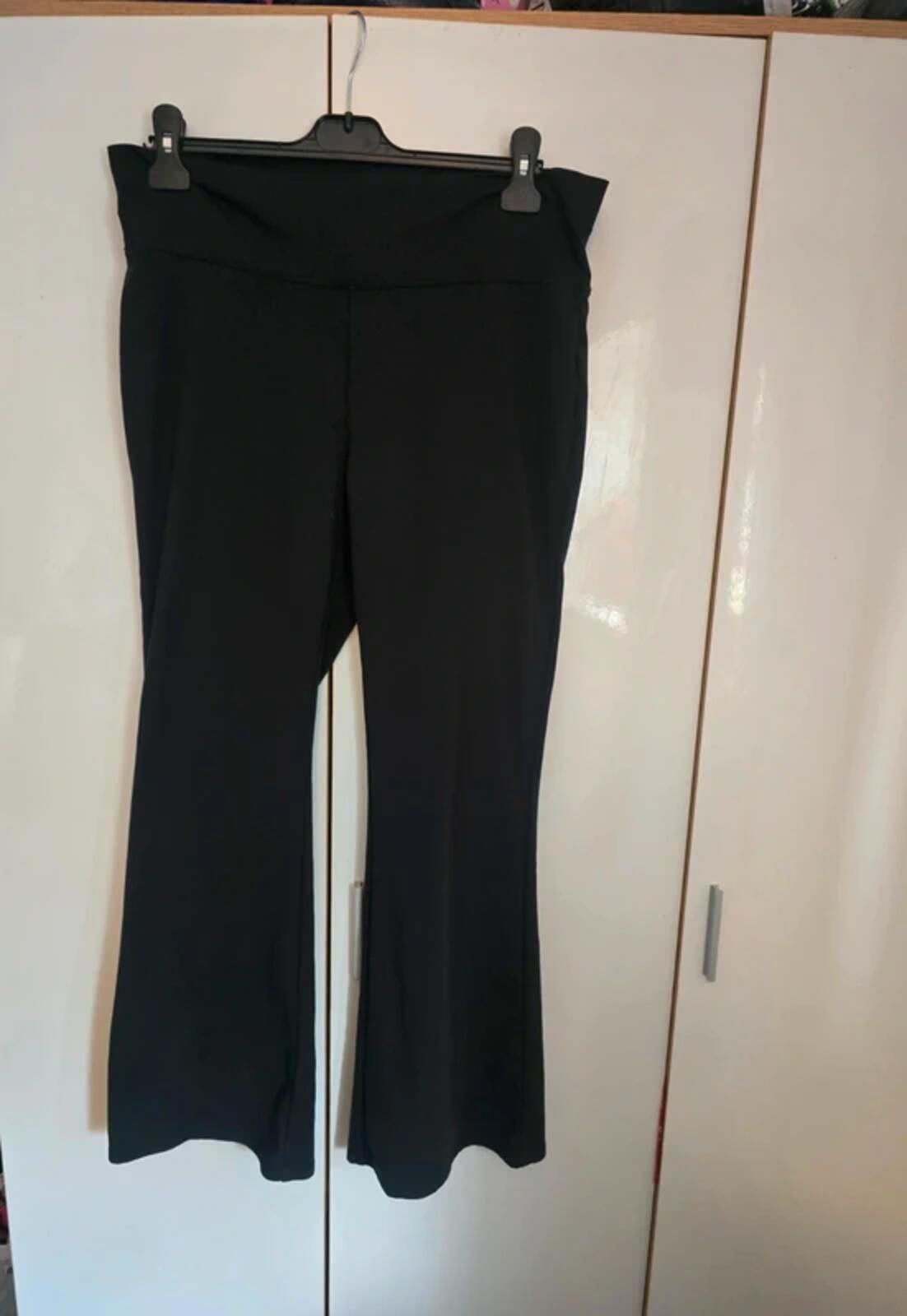 H&M Basic Black High-Waisted Flared Leggings L Size 16-18