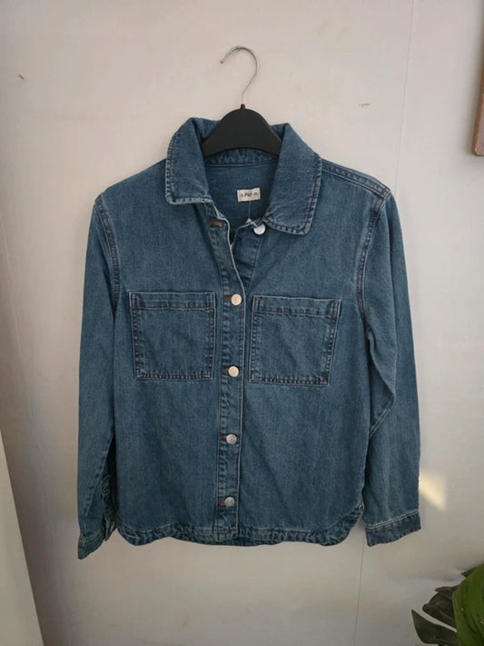 F&F Girls Oversized Blue Denim Shirt  Age 11-12 Years