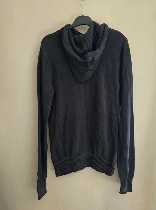 Firetrap Men's Navy Blue Long-Sleeved Knit Hoodie Size S