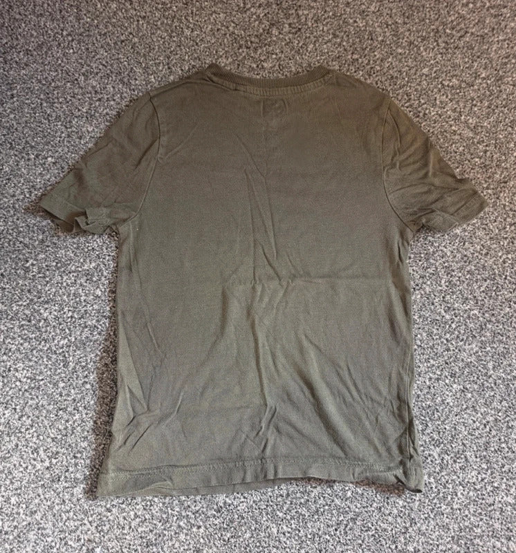 F&F Boys Khaki Green Cotton Short Sleeve T-Shirt – Age 5–6 Years