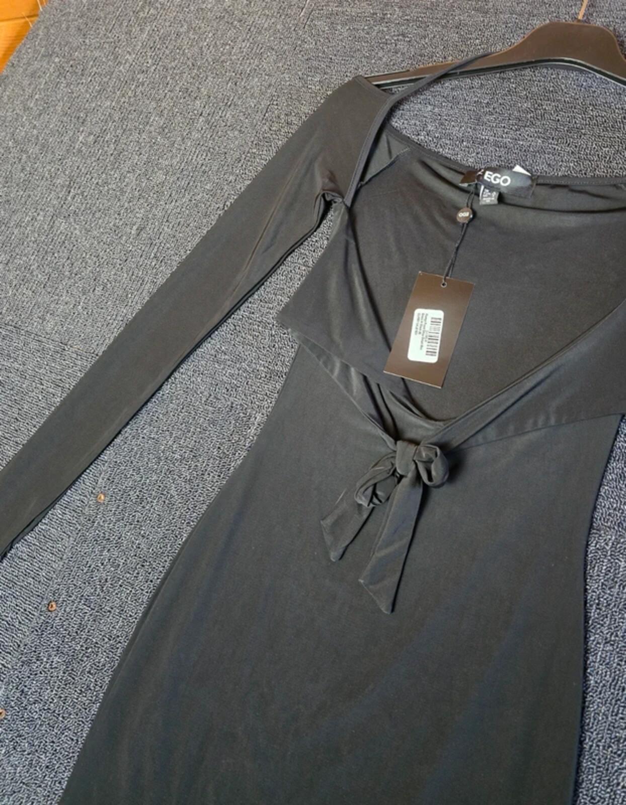 EGO black bodycon cut out mini dress size 6 NWT