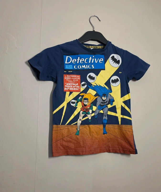 Marks & Spencer Boys Batman & Robin Comic Print T-Shirt Age 5–6 Years