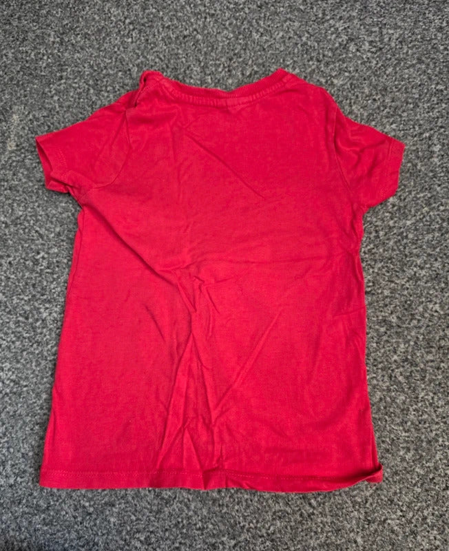 So Cute Boys Red Nautical Whale & Sailboat T-Shirt Age 2-3 Years