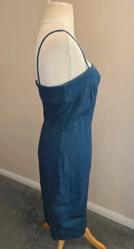 Vintage Brooks Brothers Denim A-Line Dress  Size 8