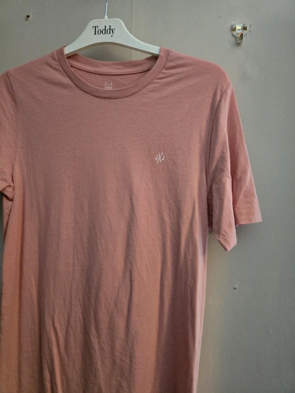 Jack & Jones Boys Pink Cotton T-Shirt Age 16 Years Short Sleeve Logo Graphic Tee