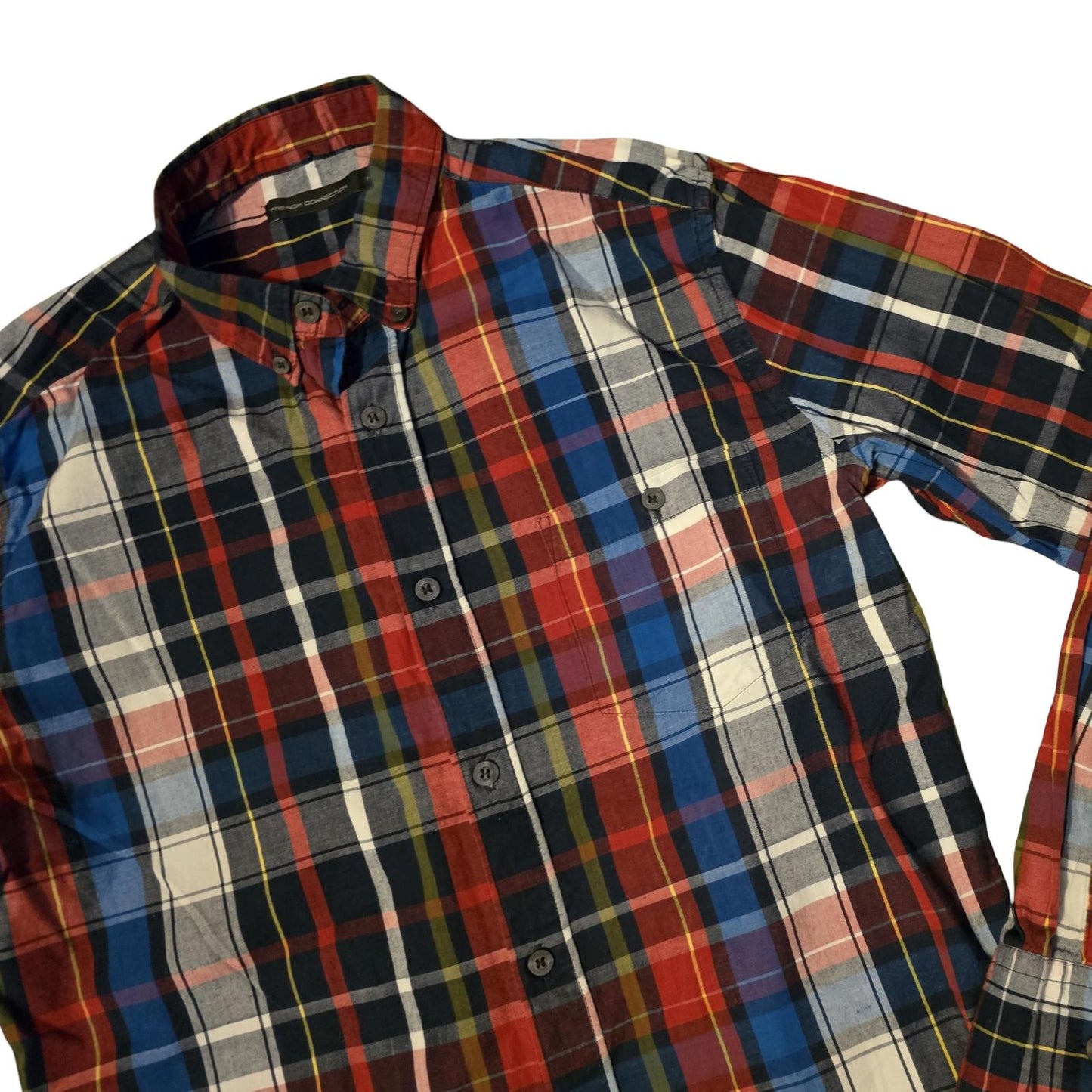 French Connection Check Shirt Multicolour Size Med Casual