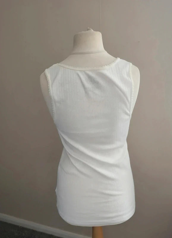 Primark White Thermolayer Thermal Sleeveless Vest Top L Size 14-16