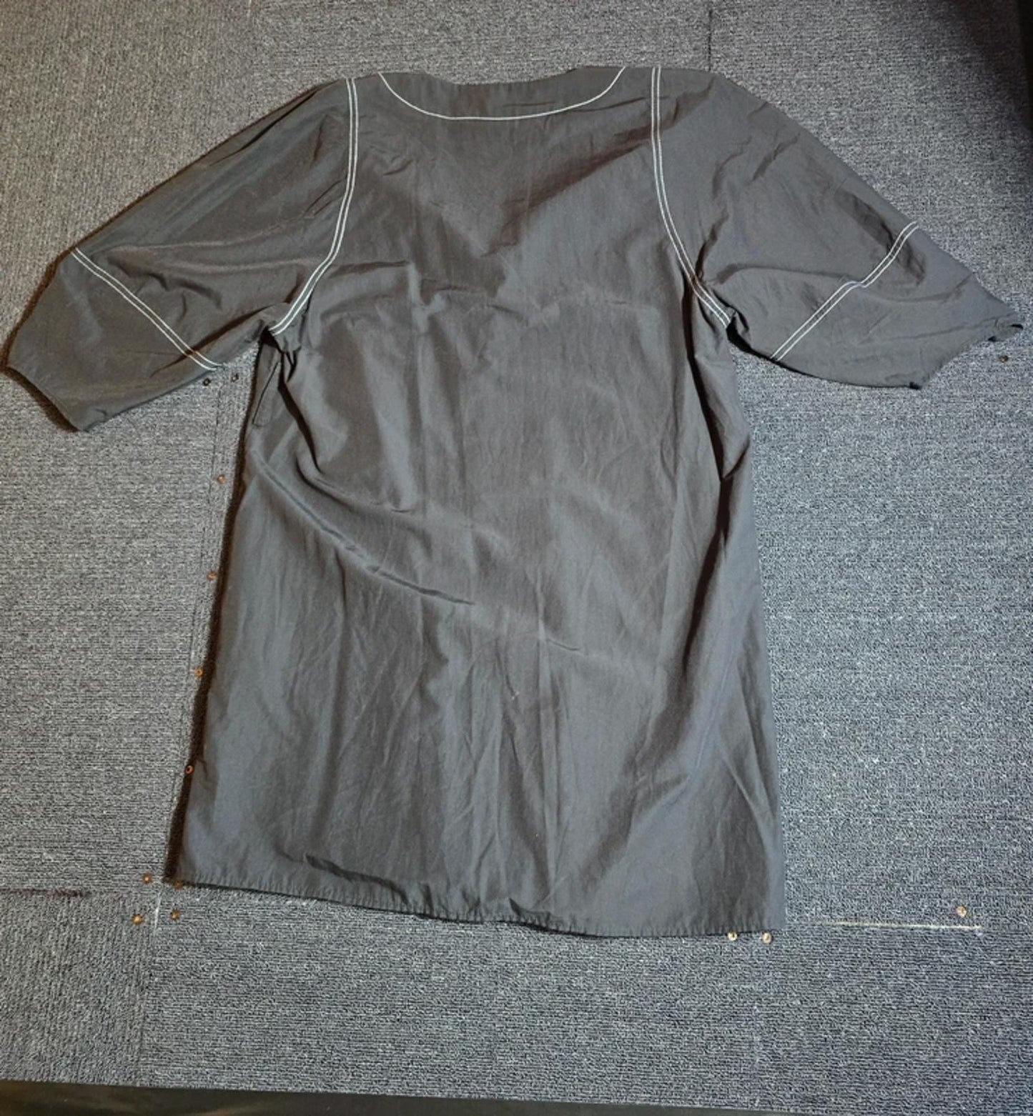 Zara Black Mini Shirt Dress With Contrast Buttons L Fits Size 12/14 Casual Smart