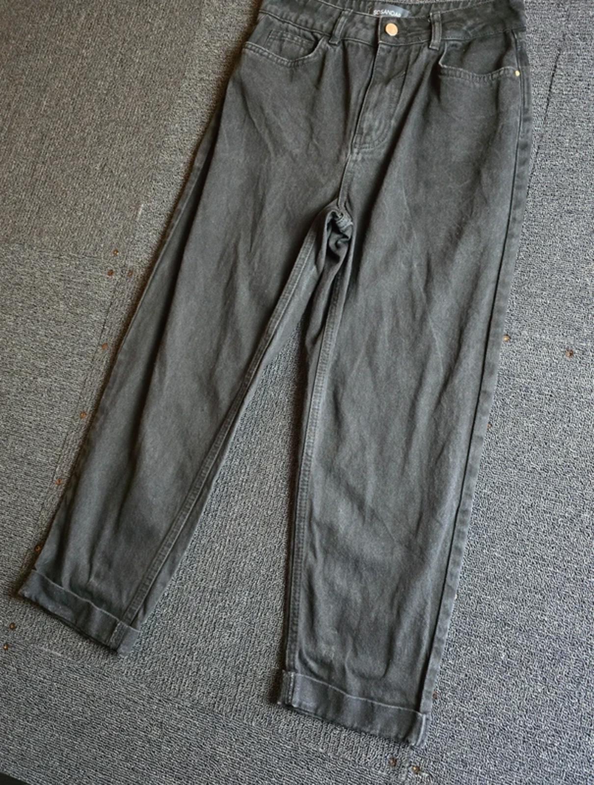 Sosandar Black Slim Fit High-Waisted Jeans Size 8 Short Causal