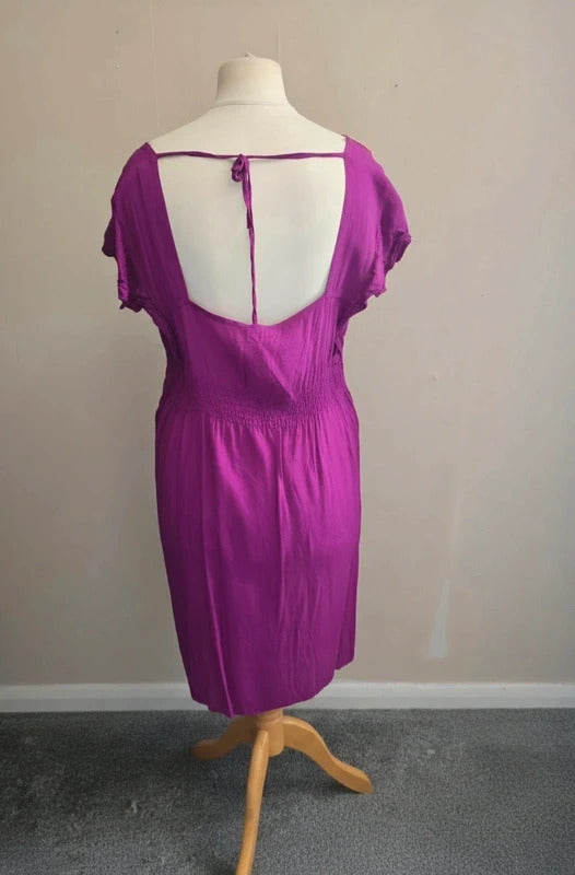 New Look Y2K Purple Sequin and Gem Dress Size 16