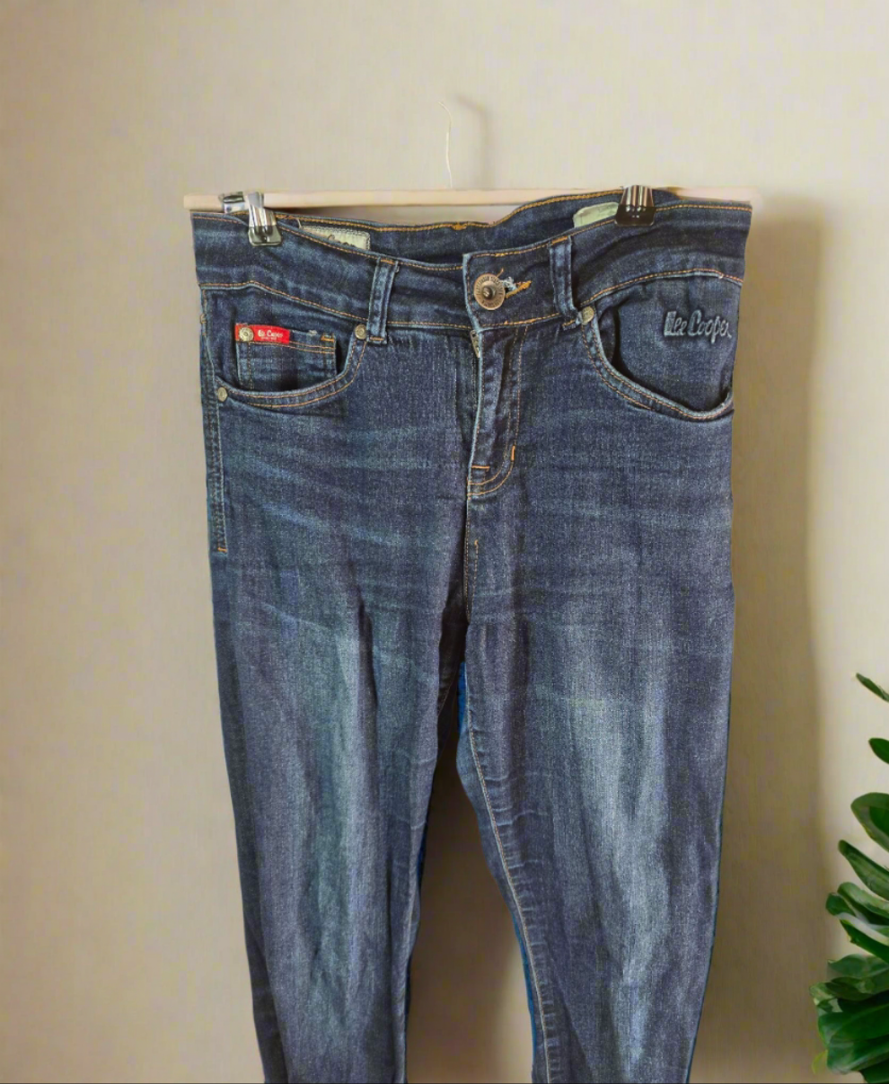 Ladies Lee Cooper blue high waist skinny jeans 26w 32L