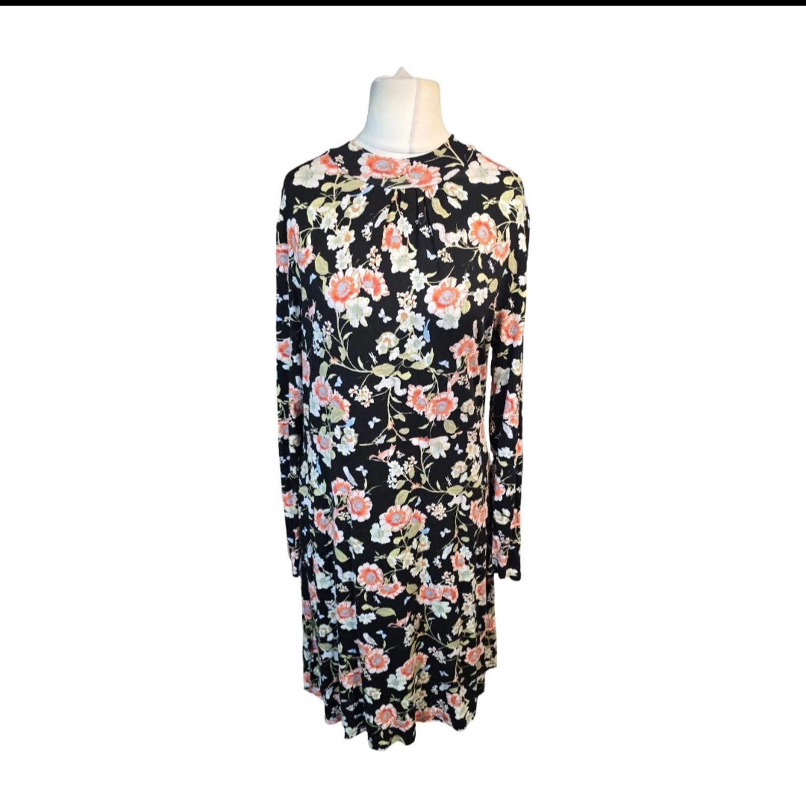 Tu floral black & multicoloured dress size 16 work causal