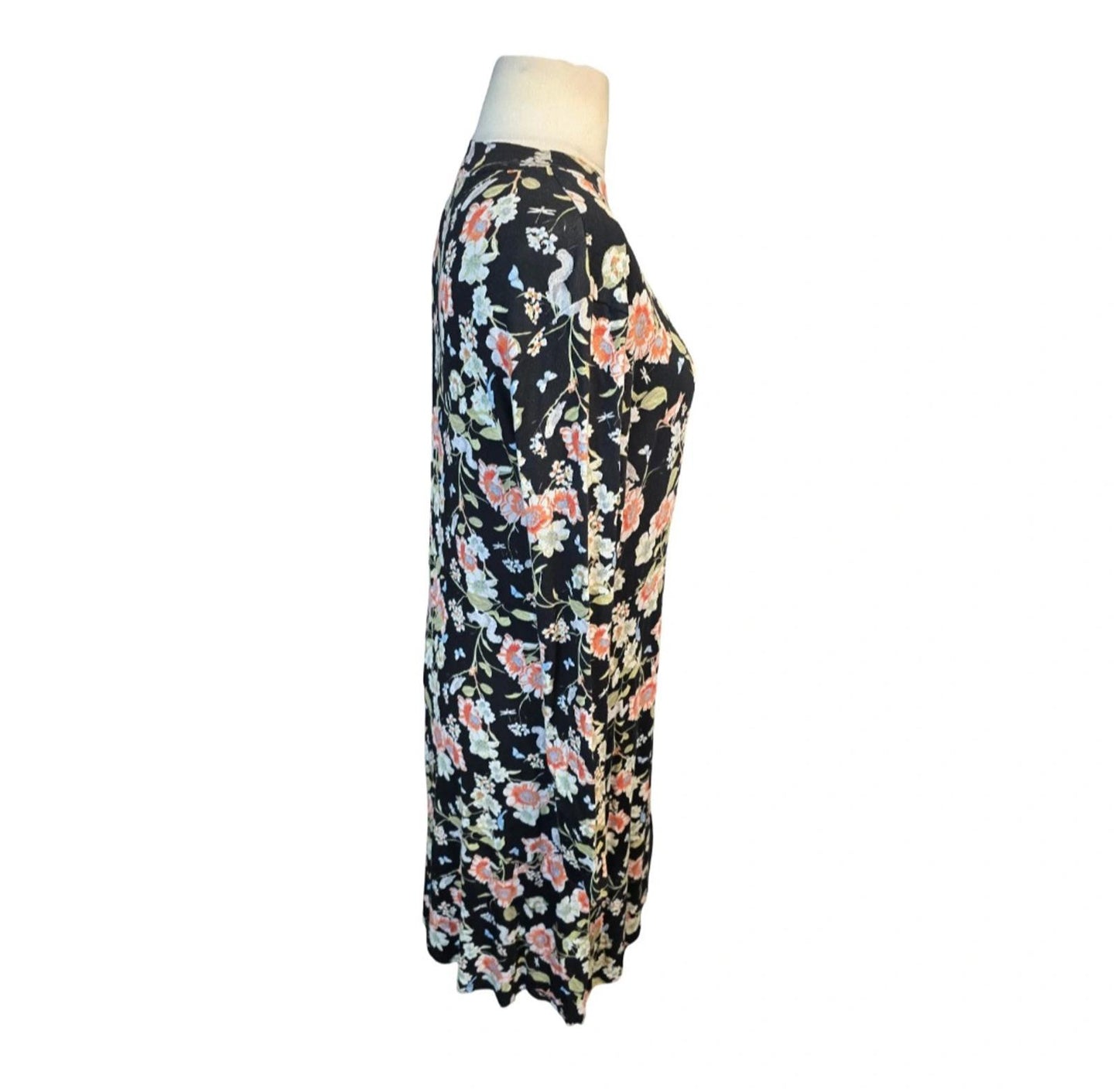 Tu floral black & multicoloured dress size 16 work causal
