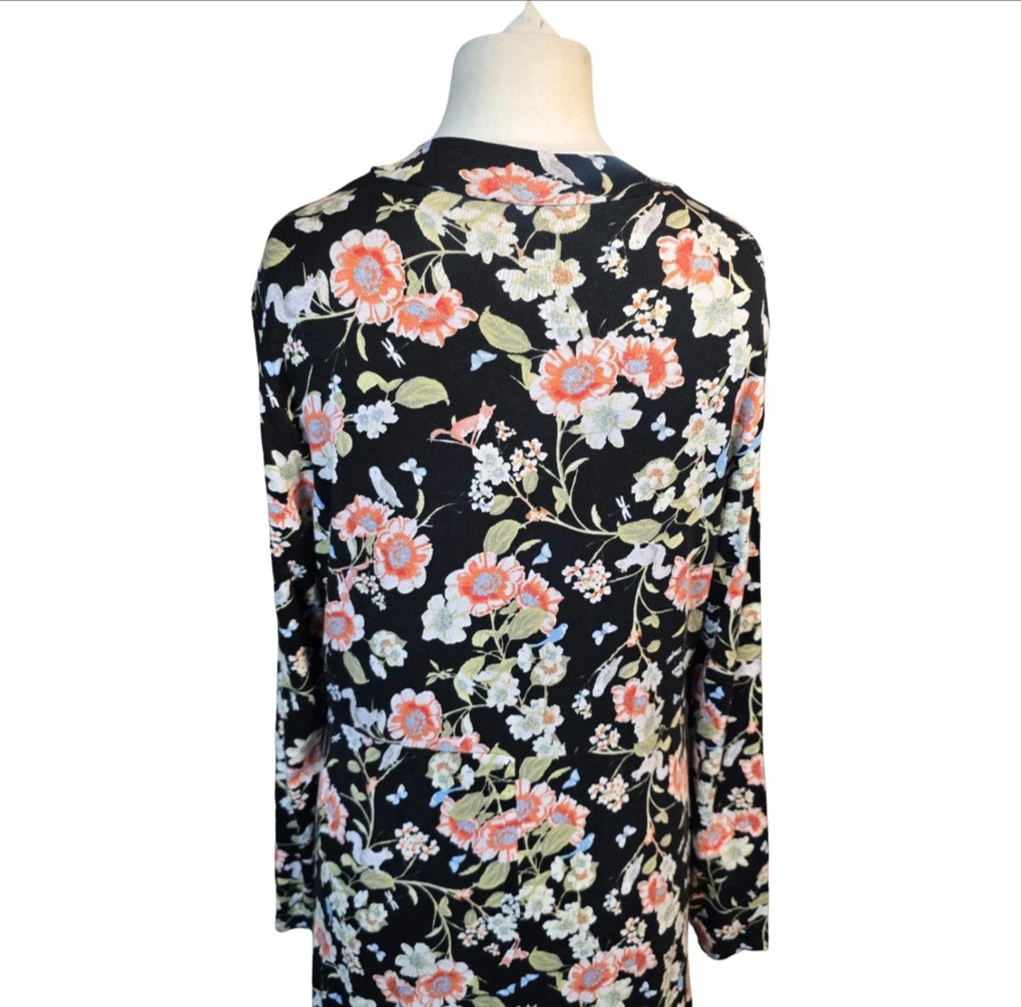 Tu floral black & multicoloured dress size 16 work causal