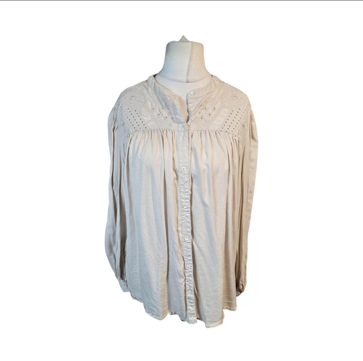 Tu beige oversized blouse size 18