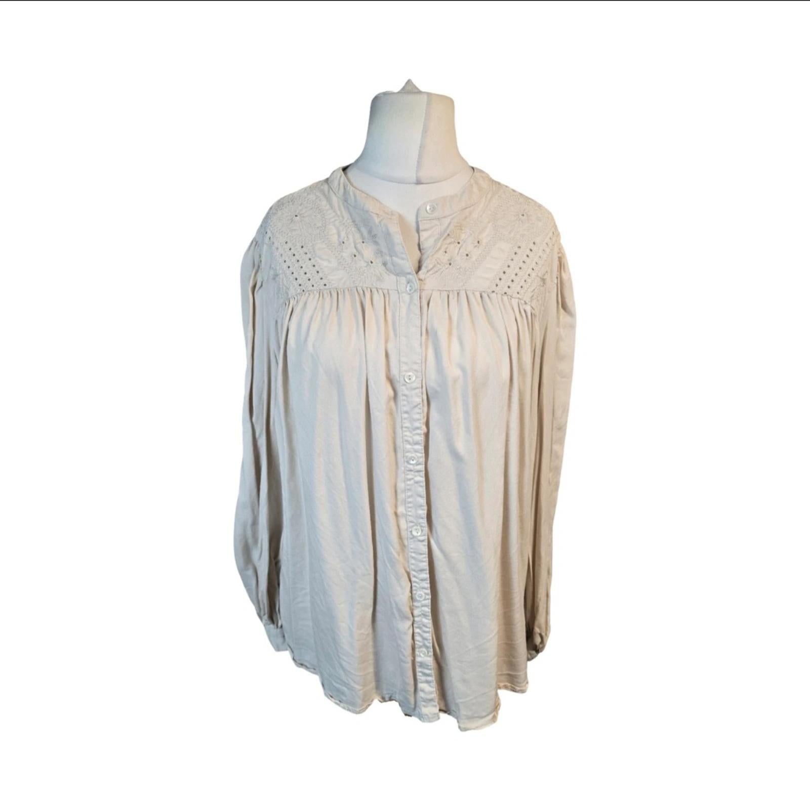 Tu beige oversized blouse size 18