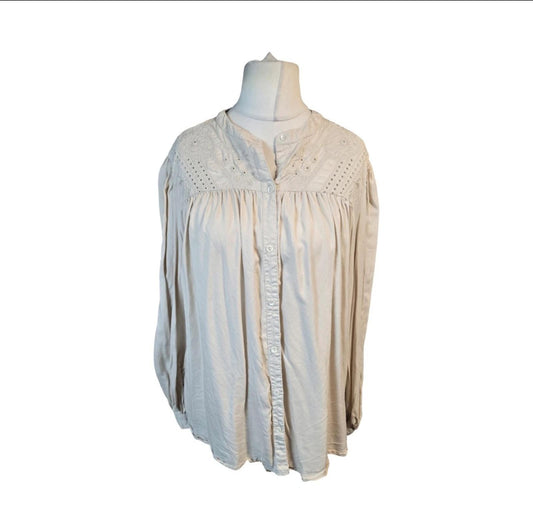 Tu beige oversized blouse size 18