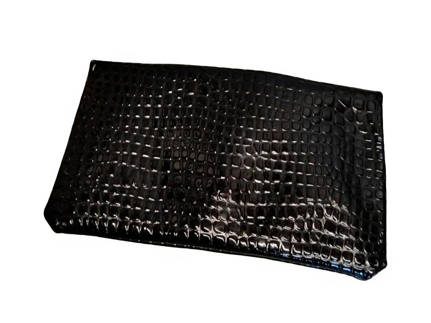 Primark black faux leather clutch bag